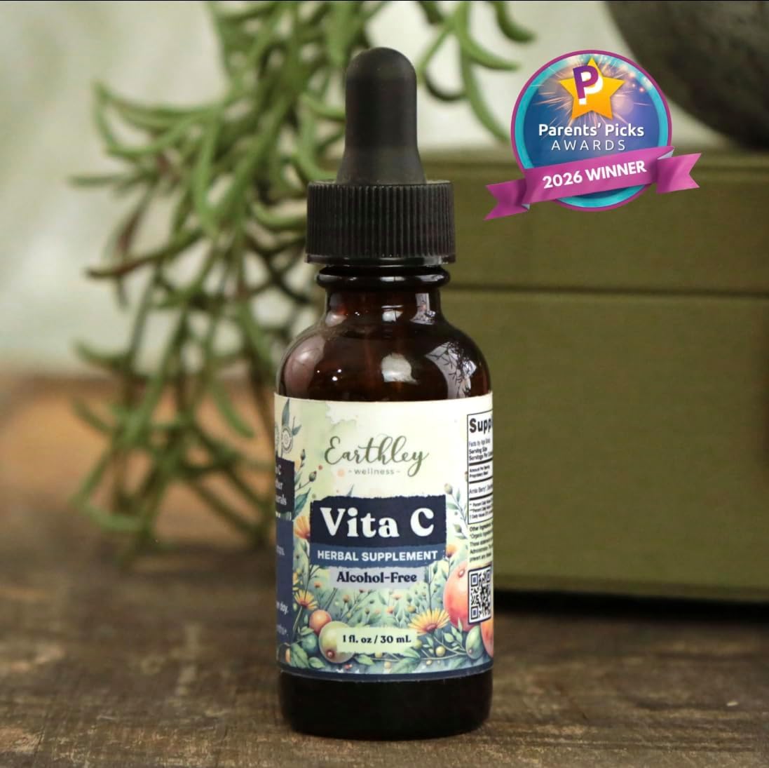 Earthley Wellness Vita-C - Tintura Natural de Vitamina C (60 ml)