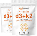 Micro Ingredients Vitamina D3 5000 UI + K2 MK-7 100 mcg, 600 Cápsulas Blandas