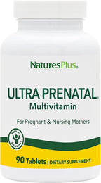 NaturesPlus Ultra Prenatal - 800 mcg Folato, 90 Comprimidos - Multivitamínico Prenatal