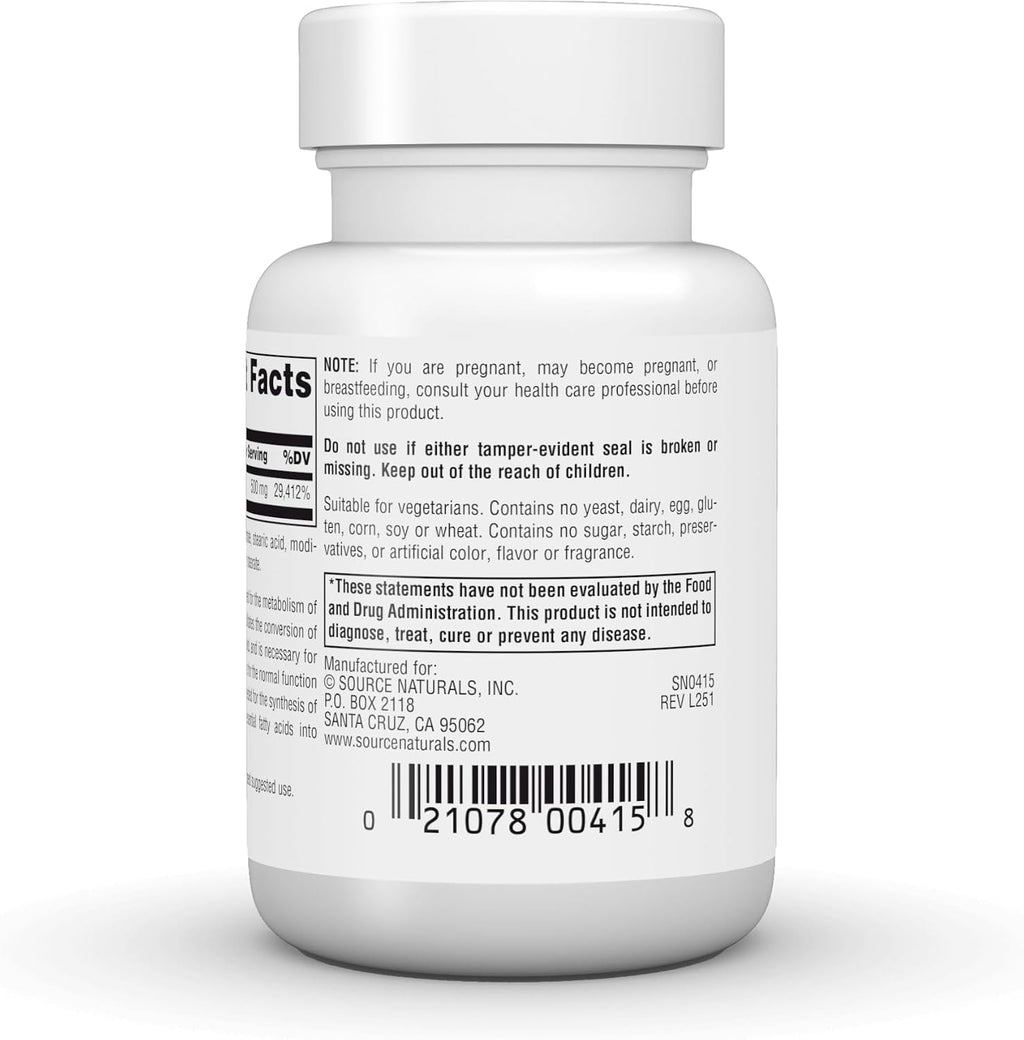 Source Naturals Vitamina B-6 500 mg - 50 Comprimidos