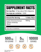 BulkSupplements.com Extracto de Coptis Chinensis en Polvo - Suplemento de Berberina, Vegano y Sin Gluten, 500 mg por Ración, 1 kg (Paquete de 5)