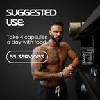 COURA Testo Booster y Multivitamínico para Hombre, 220 Cápsulas (55 Dosis), con Shilajit, Zinc, Magnesio, L-Arginina y Citrulina