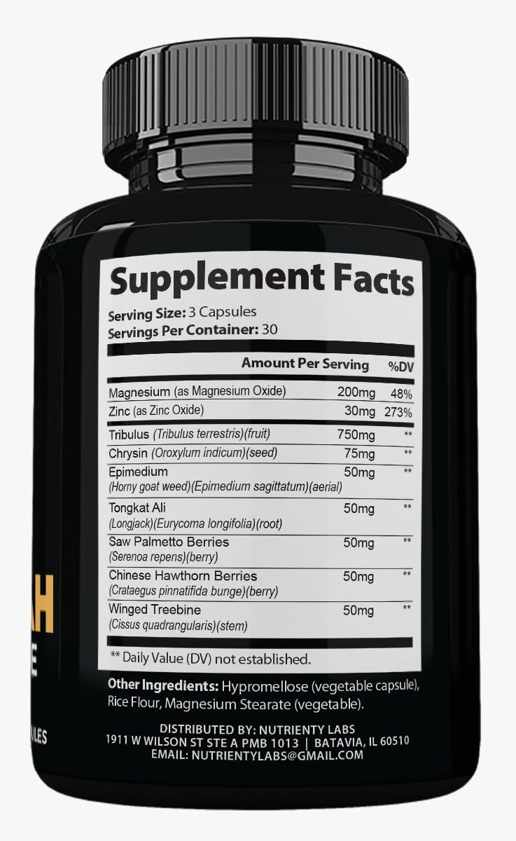 Zonata Savannah Black Surge Pills – Suplemento Masculino, 90 Cápsulas