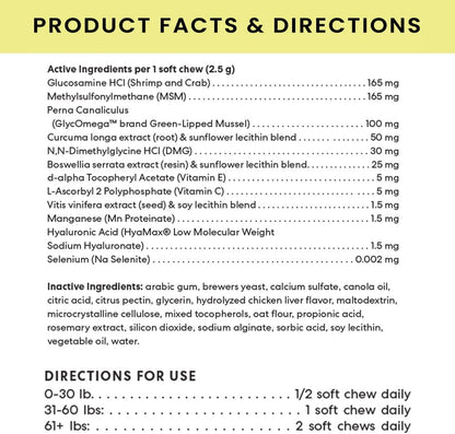 The Pets Table Multivitamínico 8 en 1 para – Apoyo articular: Con glucosamina (165 mg) y MSM (165 mg), dos – Image 1