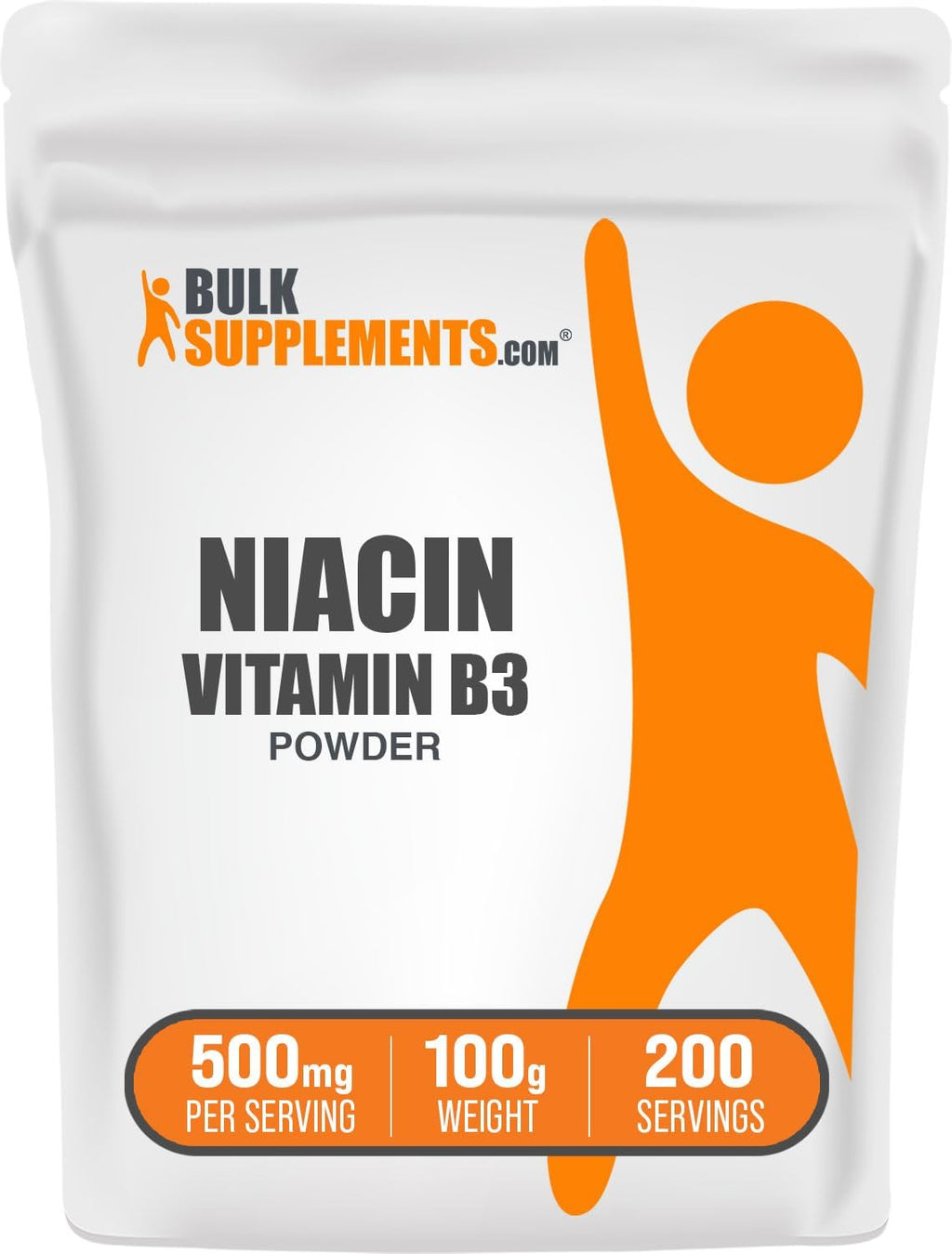 Polvo de Niacina 500mg – Vitamina B3 con Efecto Enrojecedor, 100g