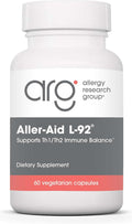 Allergy Research Group ARG Aller-Aid L-92 - Apoyo inmunitario postbiótico - L-92 con vitamina C y botánicos - Hipoalergénico - 60 cápsulas