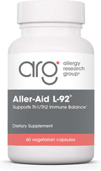 Allergy Research Group ARG Aller-Aid L-92 - Apoyo inmunitario postbiótico - L-92 con vitamina C y botánicos - Hipoalergénico - 60 cápsulas