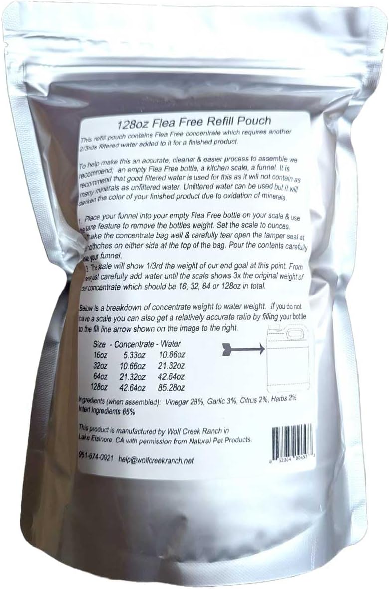 Flea-Free Pure Organic Food Supplement Refill (128oz)