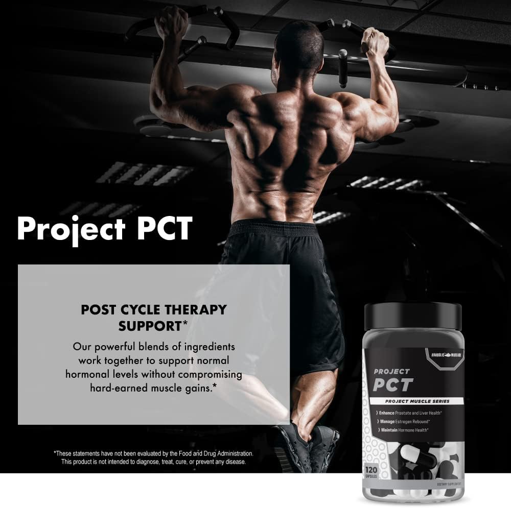 Anabolic Warfare Project PCT – 120 Cápsulas – Apoyo Hormonal, Recuperación Post-Entreno y Protección Hepática con Botánicos