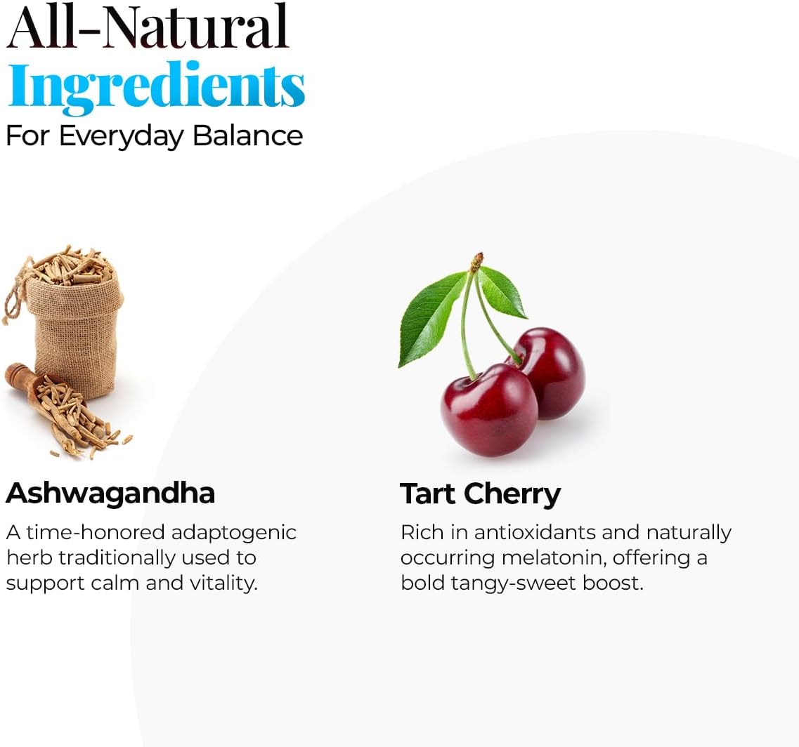 Mezcla para Batidos con Cereza Ácida, Ashwagandha y Stevia - 30 Raciones