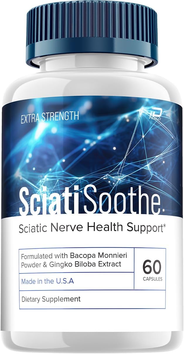 Indelo SciatiSoothe - Suplemento para la Memoria y Concentración - Fórmula Natural - 60 Cápsulas