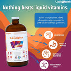 LIQUIDHEALTH Mega Energy Methylated B-Complex, Suplemento Líquido de Vitaminas B para Adultos - 946 ml
