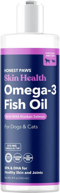 Honest Paws Aceite de Salmón para Perros - Omega 3 de Salmón Salvaje de Alaska - 236 ml