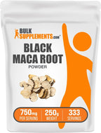 Black Maca en Polvo - Complemento de Raíz de Maca Negra - Vegano, Sin Gluten - 500g