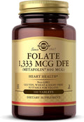 Solgar Folate 1.333 mcg DFE - 100 Comprimidos - Metafolin Bioactivo