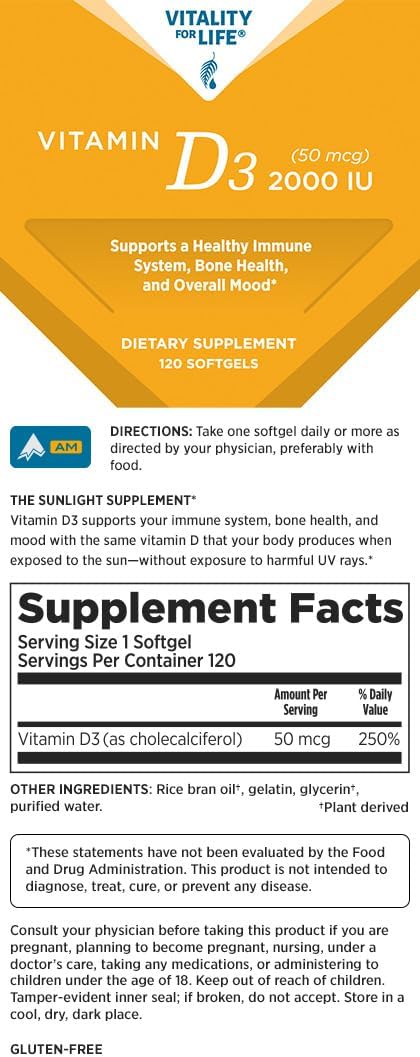 Melaleuca Vitality Vitamina D3 120 Comprimidos