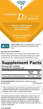 Melaleuca Vitality Vitamina D3 120 Comprimidos