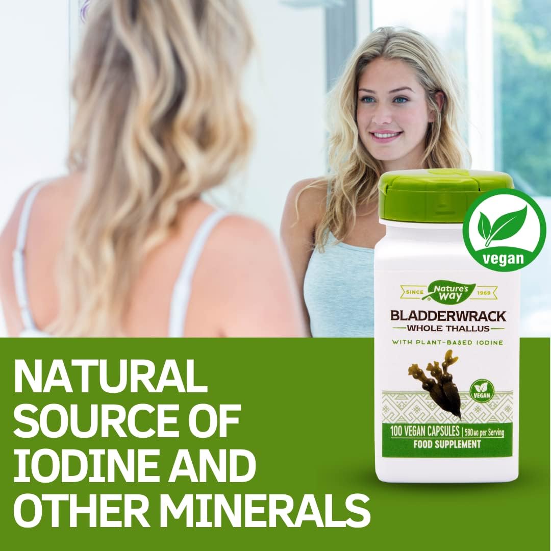 Nature's Way Bladderwrack - 100 Cápsulas Vegetales
