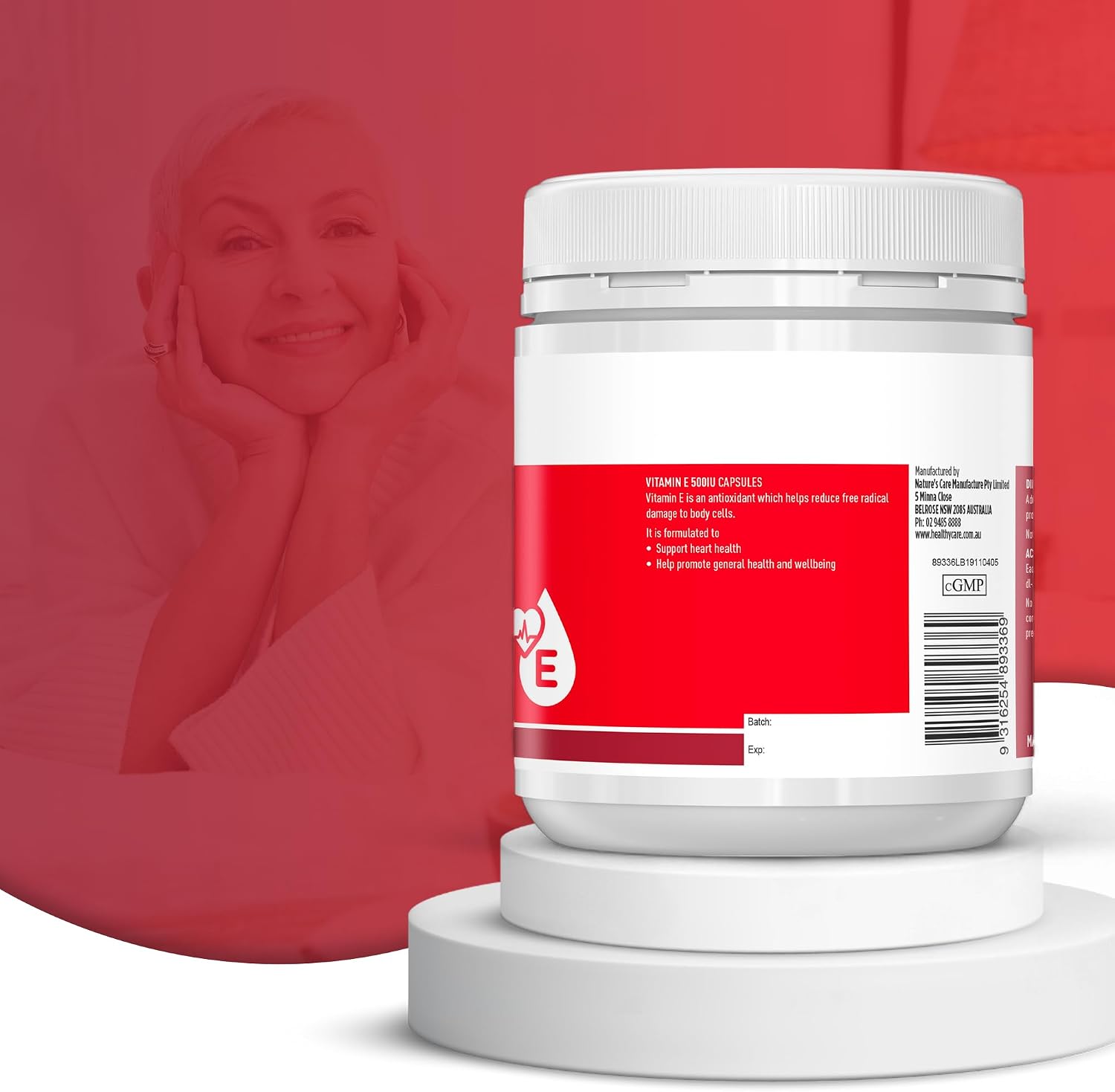 Healthy Care Vitamin E 500IU 200 Capsules