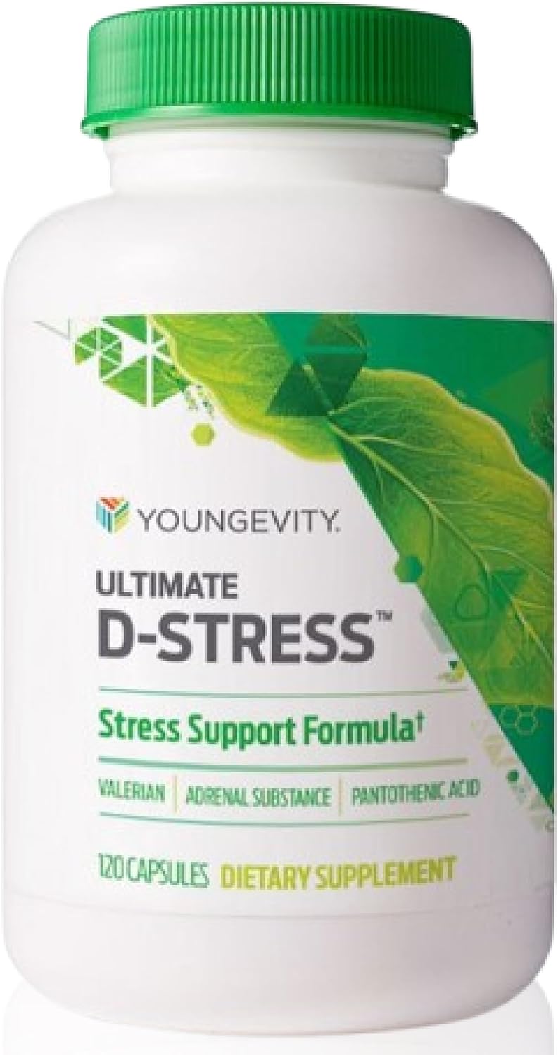 Youngevity Ultimate D-Stress – Complemento para el Estrés con Magnesio y Vitaminas B, 120 Cápsulas
