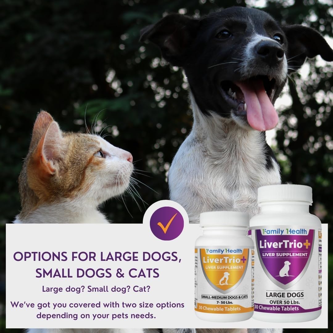 LiverTrio+ – Suplemento Hepático Completo para Perros Pequeños y Medianos (30 comprimidos masticables)