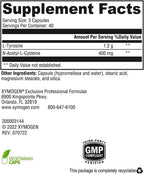 XYMOGEN AdrenaMax - L-Tirosina y NAC - Concentración Mental y Apoyo al Estrés - 120 Cápsulas
