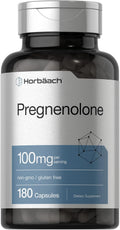 Horbäach Pregnenolona 100mg | 180 Cápsulas | No-GMO y Sin Gluten