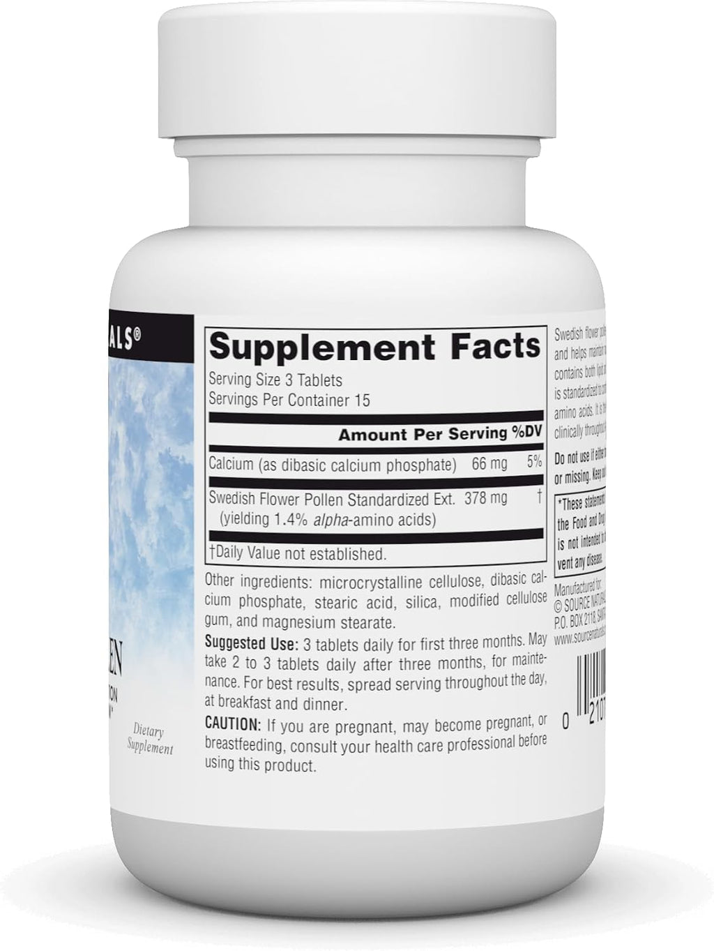 Source Naturals Extracto de Polen Sueco - 45 Comprimidos