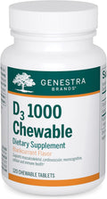Genestra Brands D3 1000 Chewable | 120 Tablets | Natural Blackcurrant Flavor