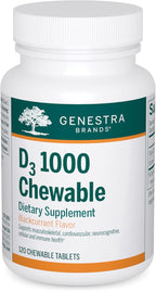 Genestra Brands D3 1000 Chewable | 120 Tablets | Natural Blackcurrant Flavor