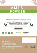 VISHIKA Polvo de Amla Orgánico 100g - Superalimento Ayurvédico con Vitamina C, Vegano y Kosher