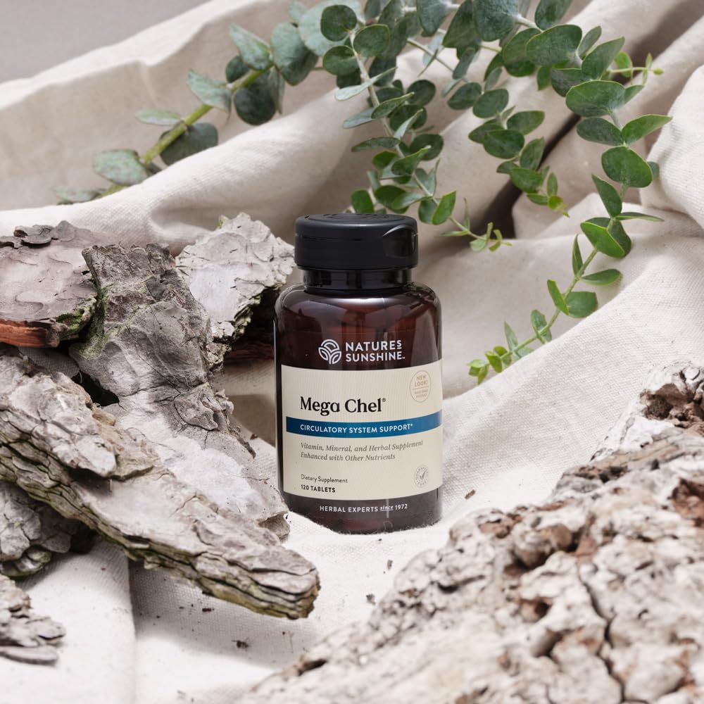 Nature's Sunshine Mega-Chel - 120 Comprimidos - Complejo Multivitamínico con Minerales y Hierbas