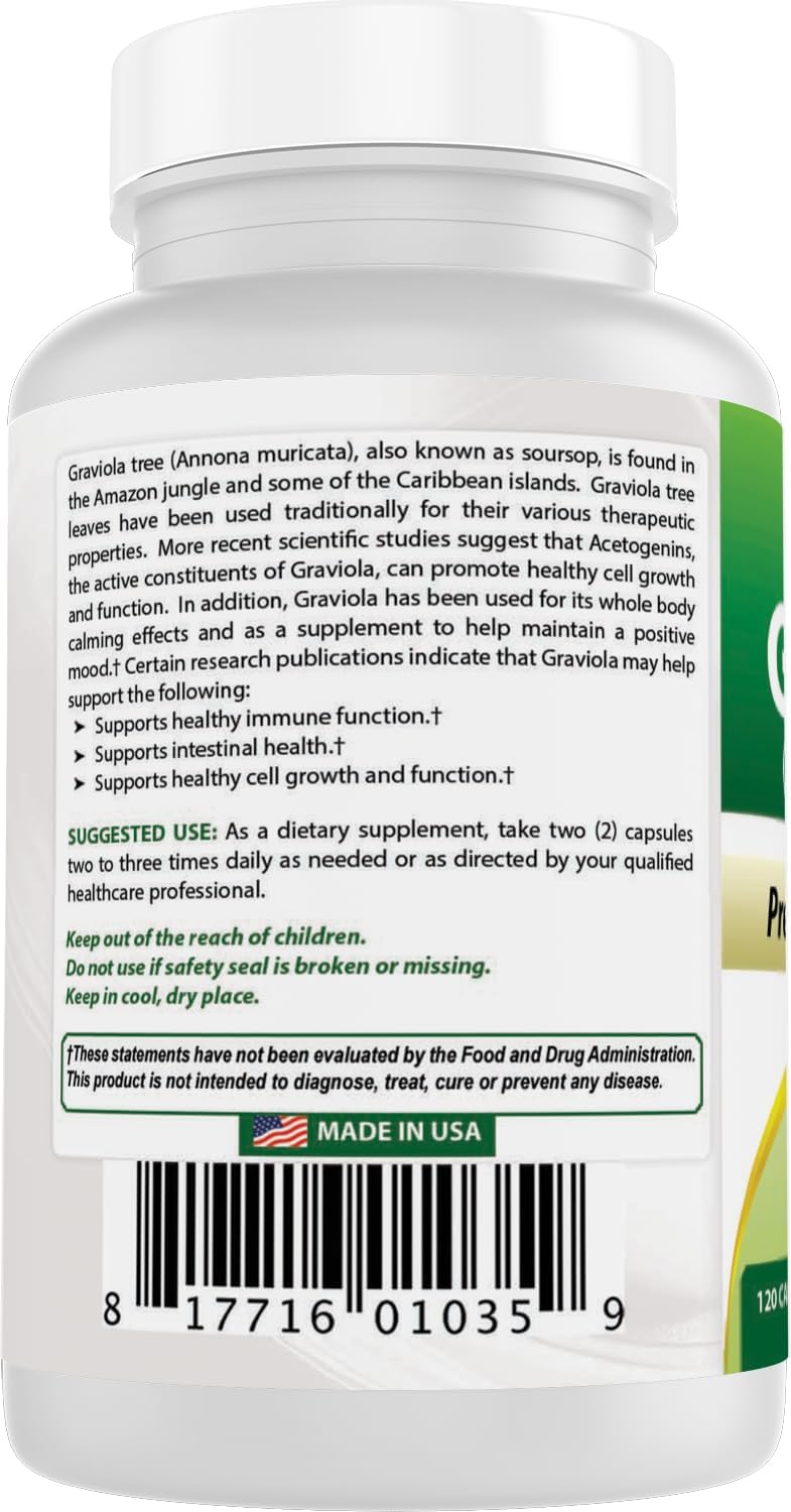 Graviola 600 mg Cápsulas - Annona Muricata - Best Naturals