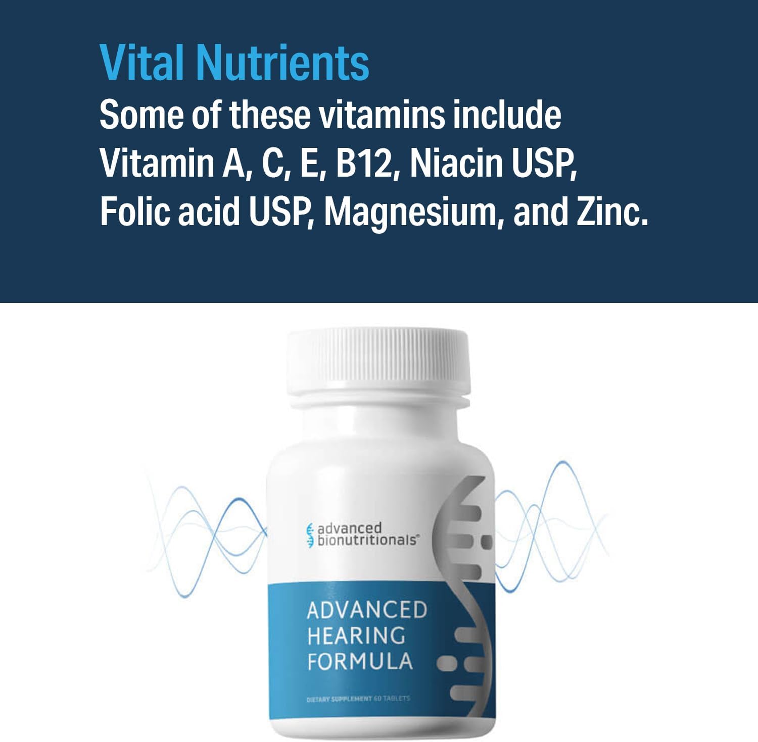 Advanced Bionutritionals Advanced Hearing Formula – Suplemento Auditivo, 60 Comprimidos