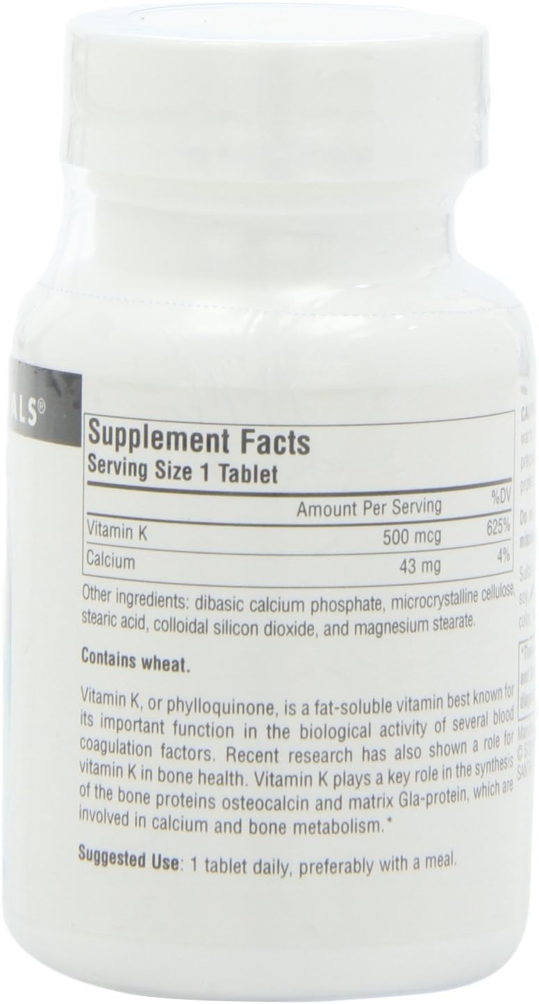 Vitamina K1 de Source Naturals, 100 tabletas