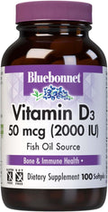 BlueBonnet Vitamina D3 2000 UI - 100 Cápsulas Blandas