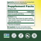 MegaFood Ultra C 400 mg - 60 Tablets - Vegan Vitamin C with Real Foods