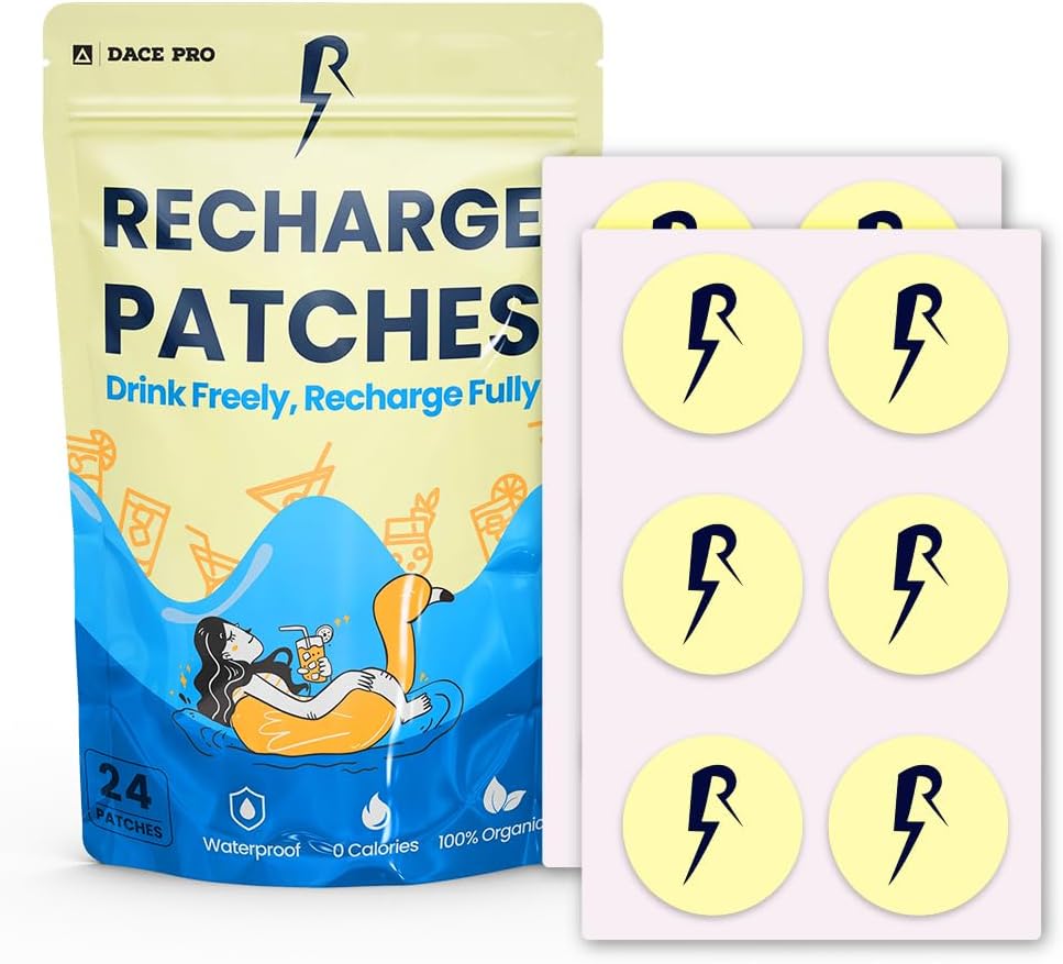 The Recharge Patch 24-Pack: Parches de Recuperación para Viajes, Cruceros y Festivales