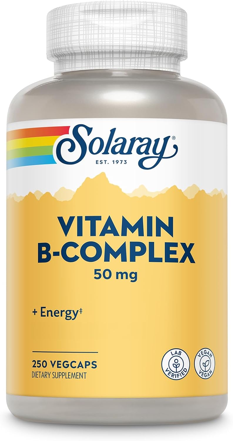 SOLARAY Complejo B 50 mg – 250 Cápsulas Veganas