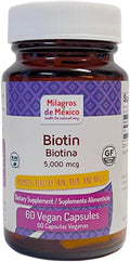 Biotina 5000 Mcg, 60 Cápsulas