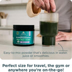 Ancient Nutrition SuperGreens en Polvo con Probióticos, Sabor Berry Orgánico, 12 Porciones, 91g