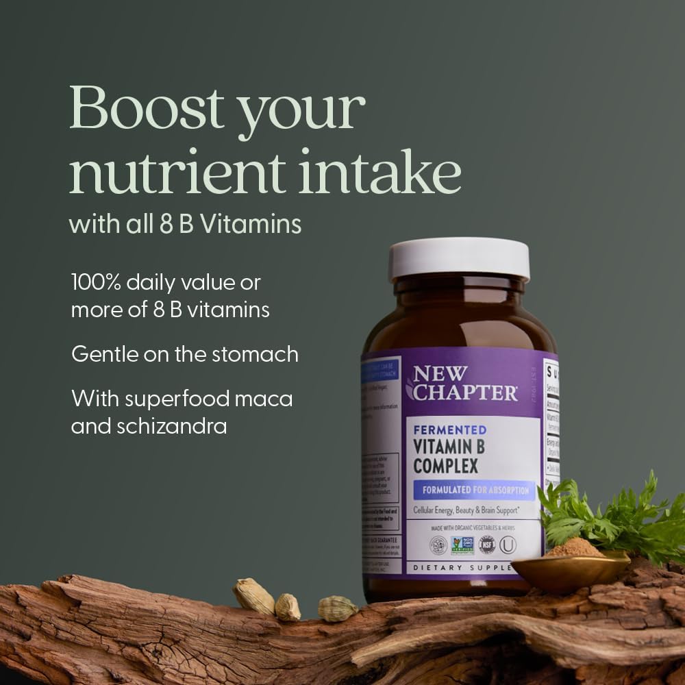 New Chapter Organic Fermented Vitamin B Complex 30 Comprimidos