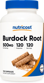 Nutricost Raíz de Bardana 500mg, 120 Cápsulas Vegetales