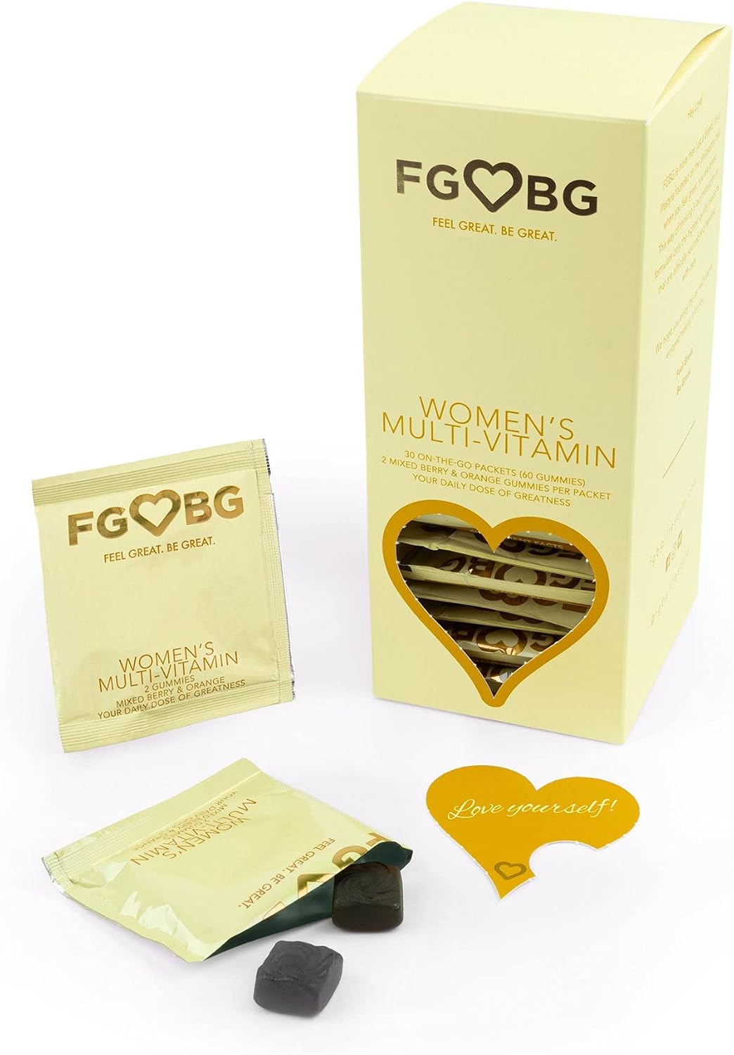 FGBG Gominolas Multivitamínicas para Mujeres – Fórmula Completa Vegana – 30 Días de Suministro