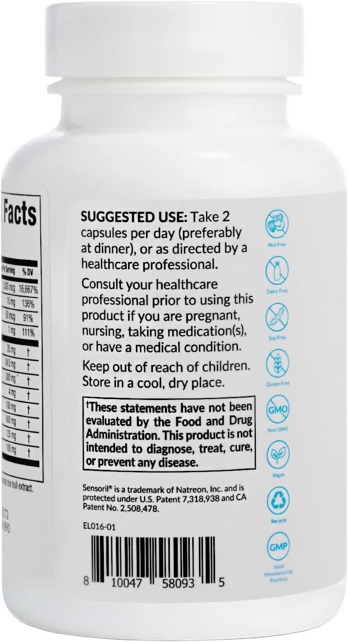 Equilife Daily Hair Support Supplement – Biotina, Ashwagandha y Zinc, 60 Cápsulas