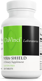 DAVINCI Labs Vira-Shield - Complemento alimenticio con extractos de nuez negra, ajenjo, hoja de olivo y Pau D'Arco - 120 comprimidos