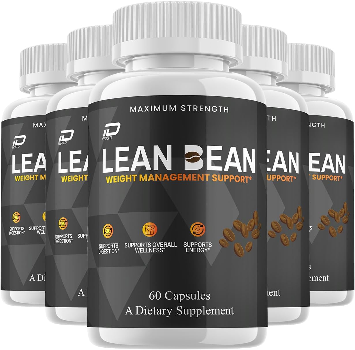 Lean Bean Capsules – Suplemento Dietético de Fórmula Avanzada (5 Envases, 300 Cápsulas)