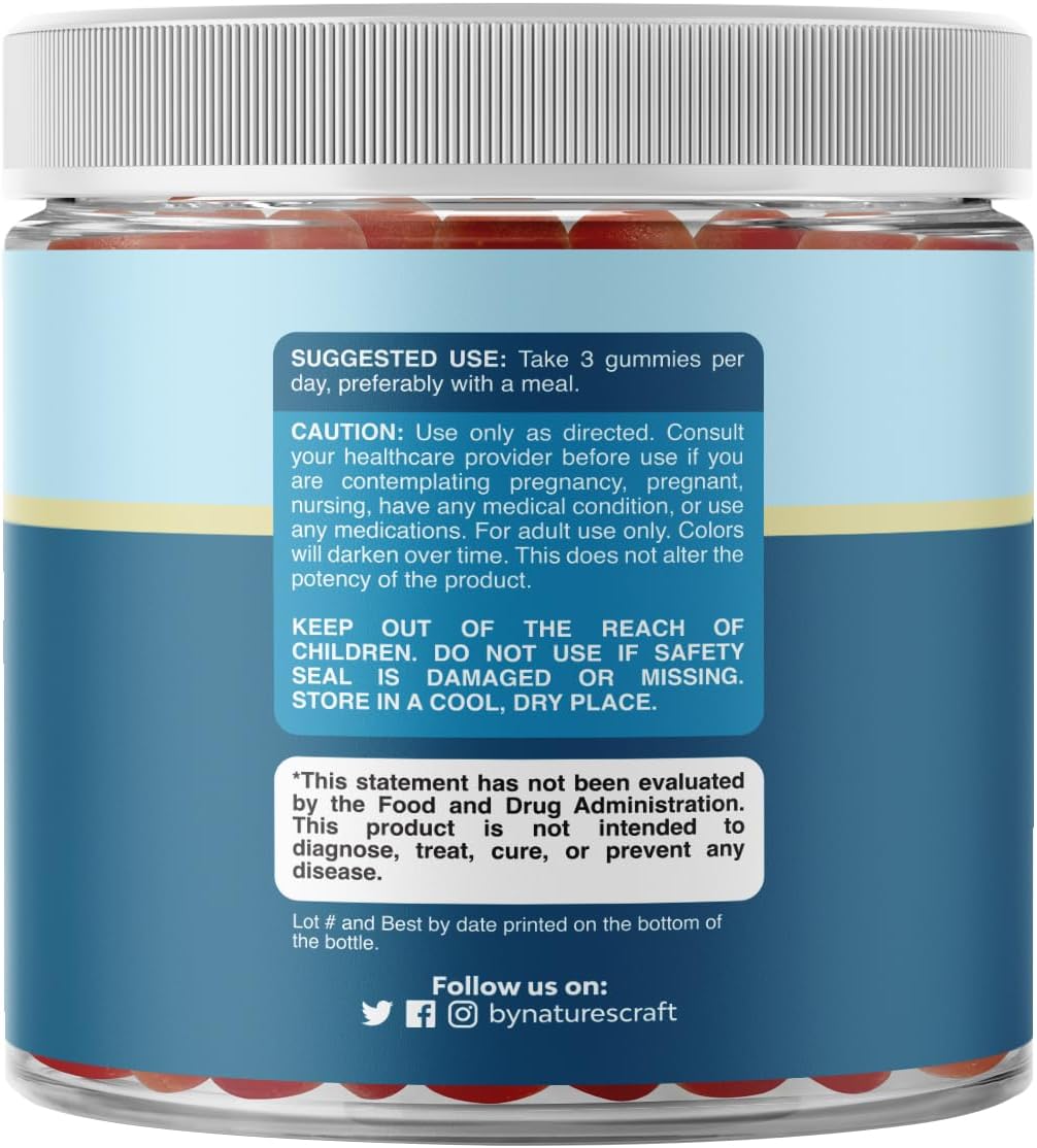 Natures Craft Multivitamínico para Hombres en Gominolas con CoQ10, Ashwagandha y Superfoods - 90 Gominolas