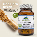 Cápsulas de Fenogreco Orgánico 600mg - 90 Cápsulas Veganas Kosher