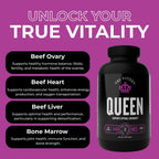 The Fittest Queen Organ Supplement, Hormone & Energy Support, 180 Cápsulas